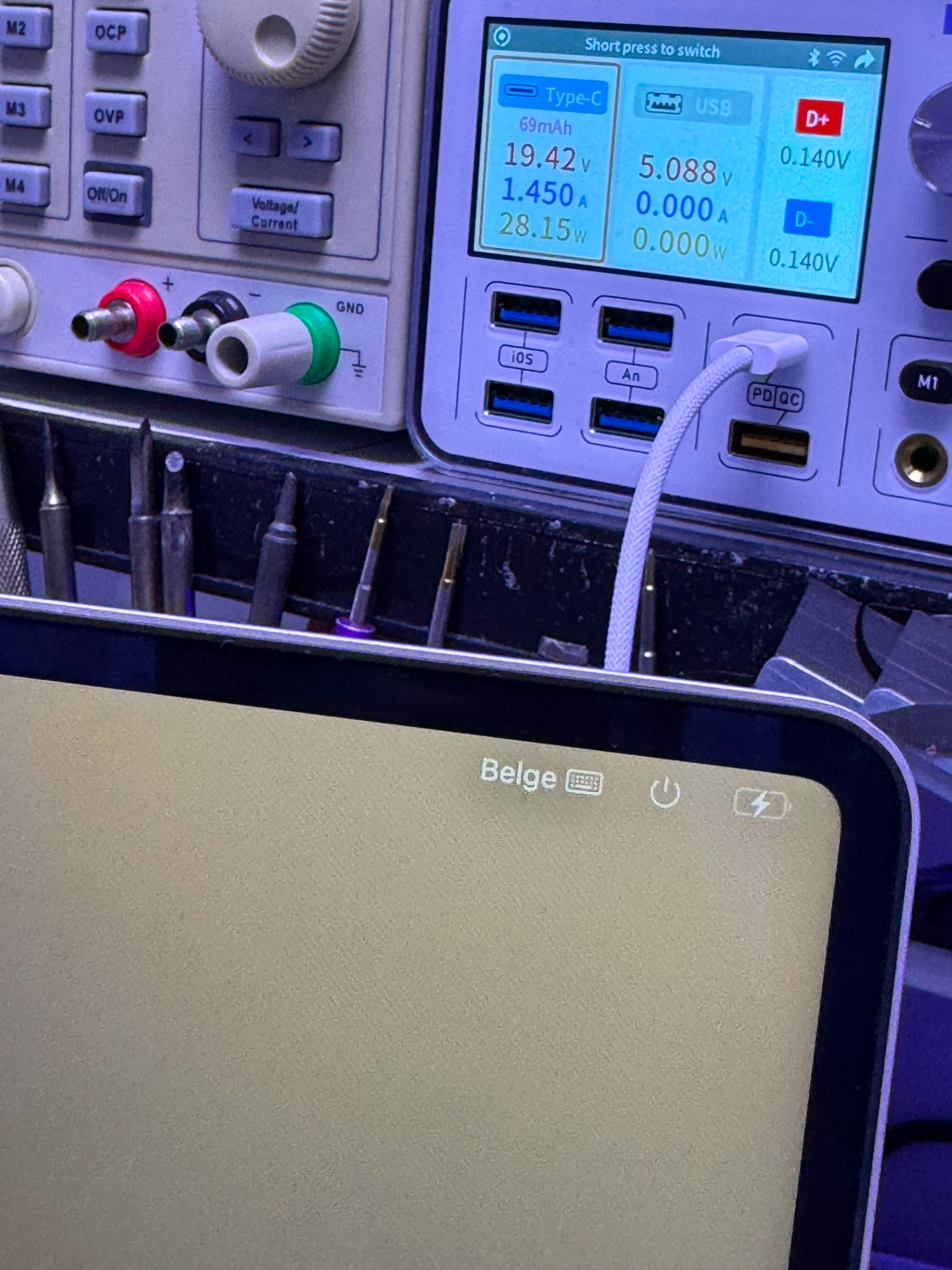 MacBook Air M3 2024 IC charge testé OK – ToFix Liège